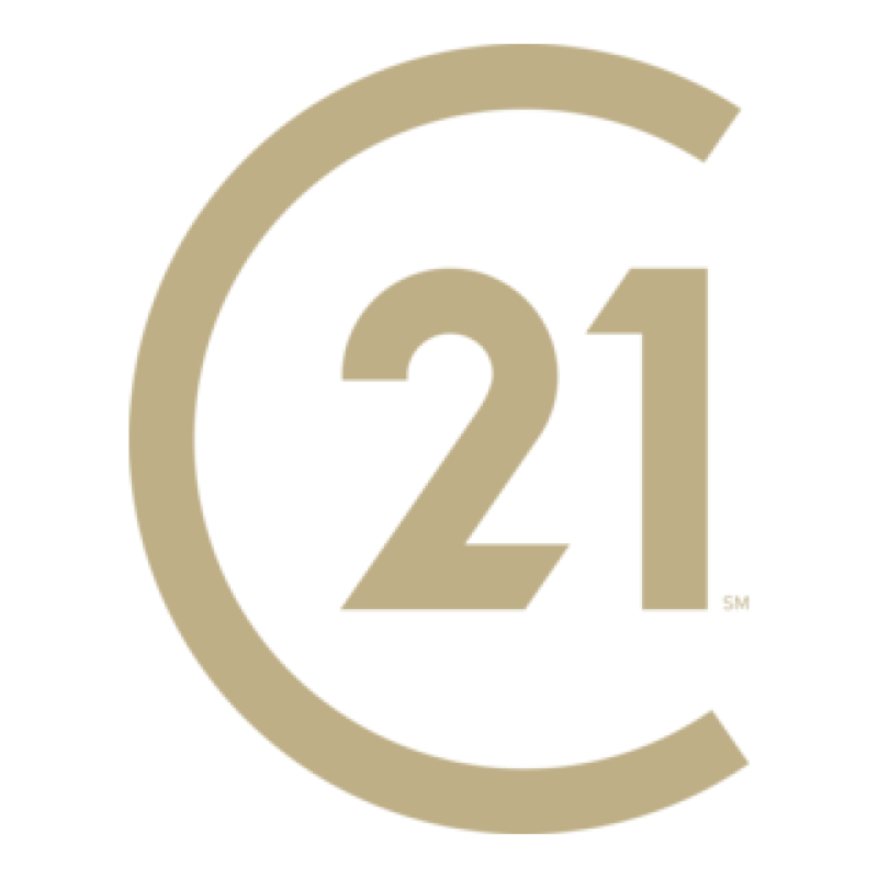 Century 21 real estate logo, a geometric gold and black wordmark